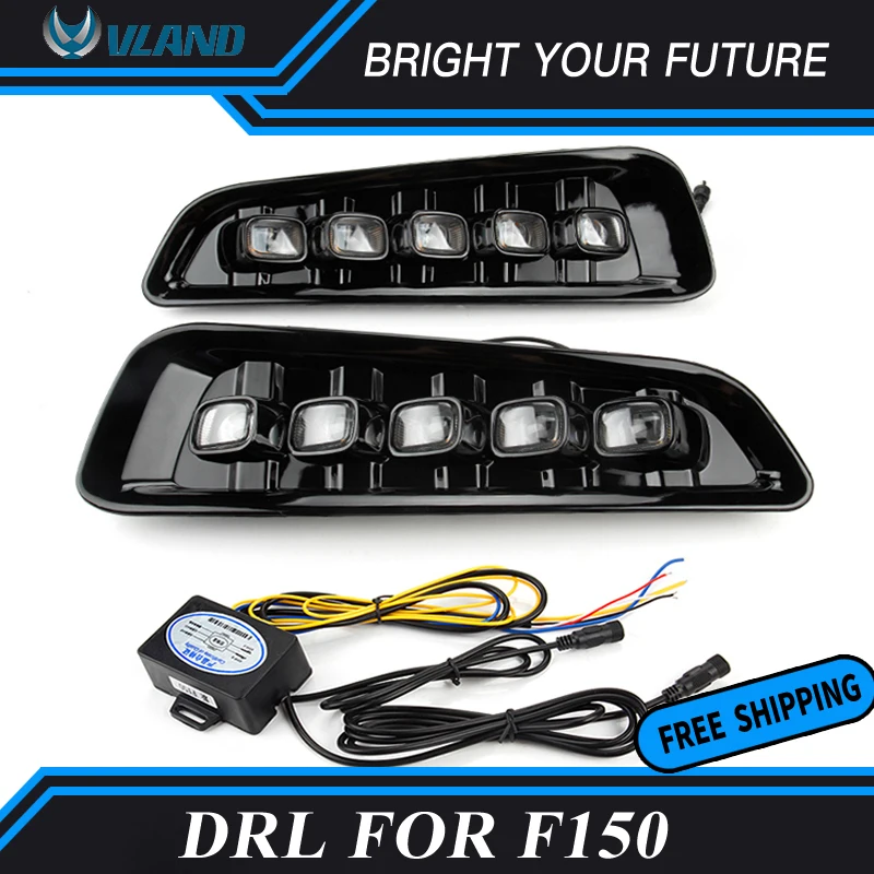 DRL For Ford F150 Raptor 2016-2018 Fog Lamp White Daytime Running Light Yellow TURN SIGNAL | Автомобили и мотоциклы