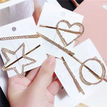 

Fashion stars Pearl Rhinestone Flower Hair Accessories Hair clip for Women Girls high quality Hairpins Circular barrettes