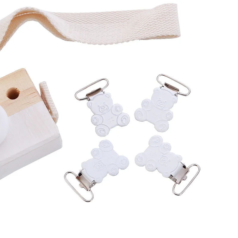 

5Pcs White Bear Hook Keychain Lobster Buckle Pet DIY Handmade Label Quick Clip Metal Label Quick Clip Cute Mini Keychain