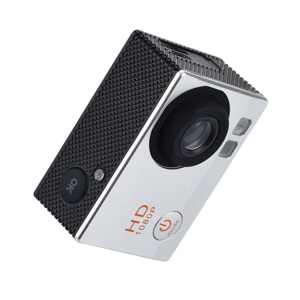 SILVER Водонепроницаемая камера HD 1080P спортивная Экшн-камера DVR Cam DV видеокамера для катания на лыжах, плавания, верховой езды и т. д. F529-20 - Цвет: SILVER