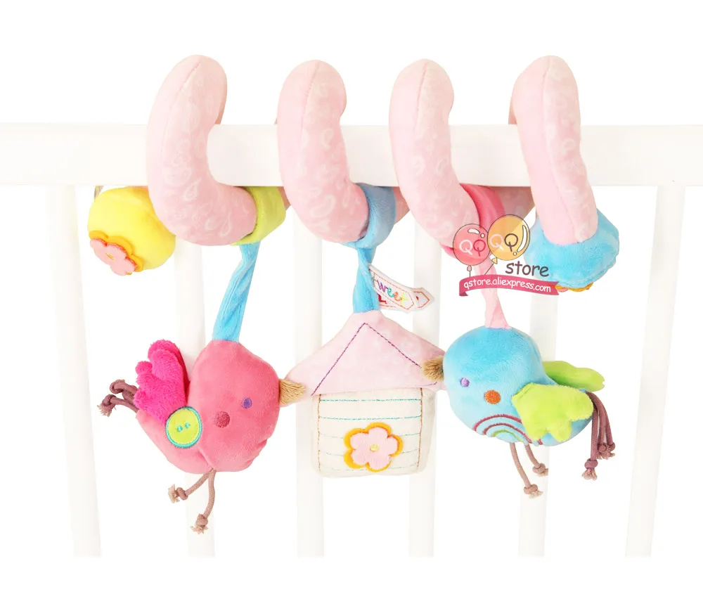 Детские плюшевые погремушки кроватки спиральные подвесные мобильные Детские коляски кровать животные игрушки подарок для новорожденных