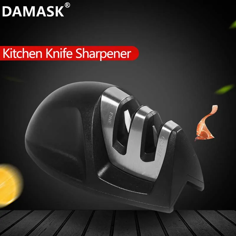 Damask Kitchen Knives Sharpener 3 Stage Professional Kitchen Sharpening Stone for Stainless Steel Knives Ceramic Knives Scissors - Цвет: Edge Grip Sharpener