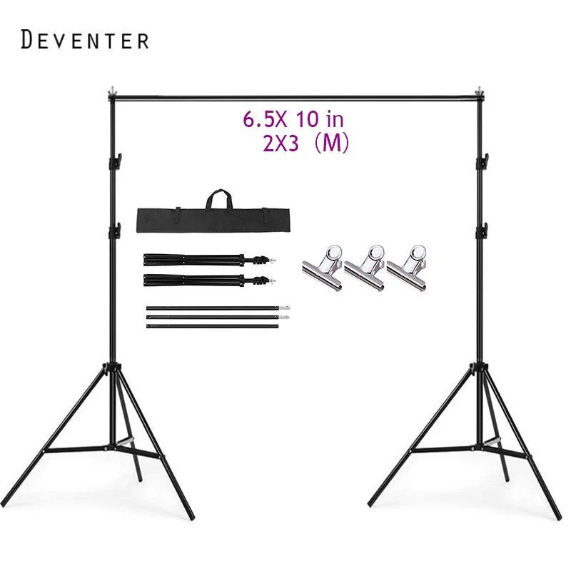 

2X3M 6.5X9.8in Alloy Steel Studio Photography Photo Background Kit Support Frame Free delivery of portable bag