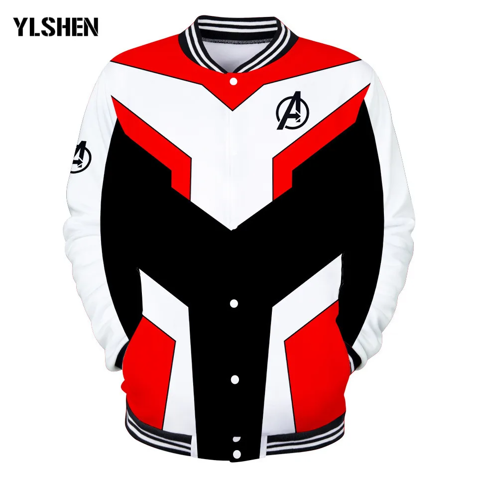 Avengers Endgame Hoodie Jacket Avengers 4 Cosplay Costumes Sweatshirt Final Battle Quantum Clothes 3D Baseball Uniform Kids 2019
