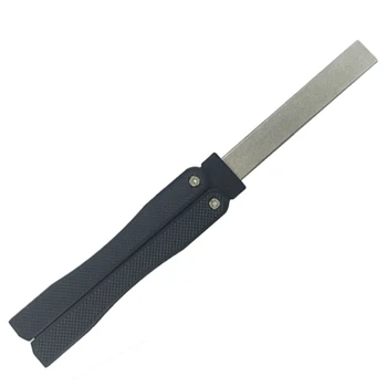 

2019 Wholesale Portable Folded Double Sided Titanium Plating Diamond Knife Sharpeners Outdoor Sports Camping Picnic Tools