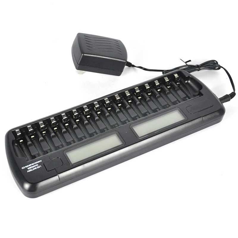 

BORUiT Intelligent Battery Charger Two Speedy Smart Charger 16 Battery Slots for 1.2V Ni-MH Ni-CD AAA AA Batteries