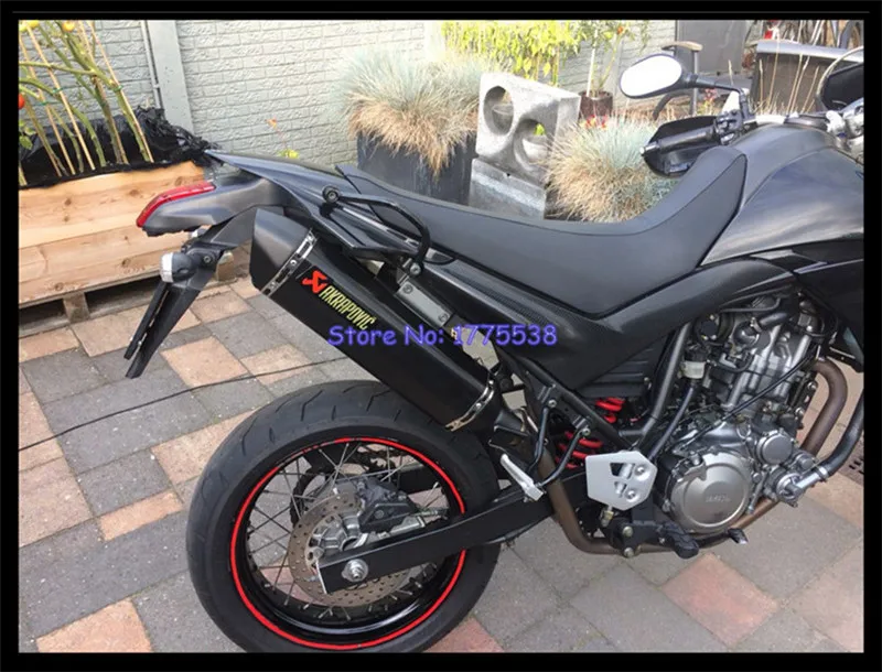 PHULEOVEO ID: 51mm/61mm L: 370mm/470mm/570mm motocicleta Universal Akrapovic Escape silenciador de motocicleta Escape DB Killer