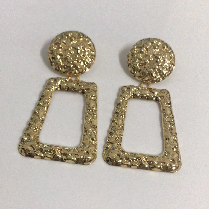 

Statement Earrings for Women Fashion Vintage Metal Big Gold long Women's femme Drop Dangle earrings 2019 earings Jewelry DY012