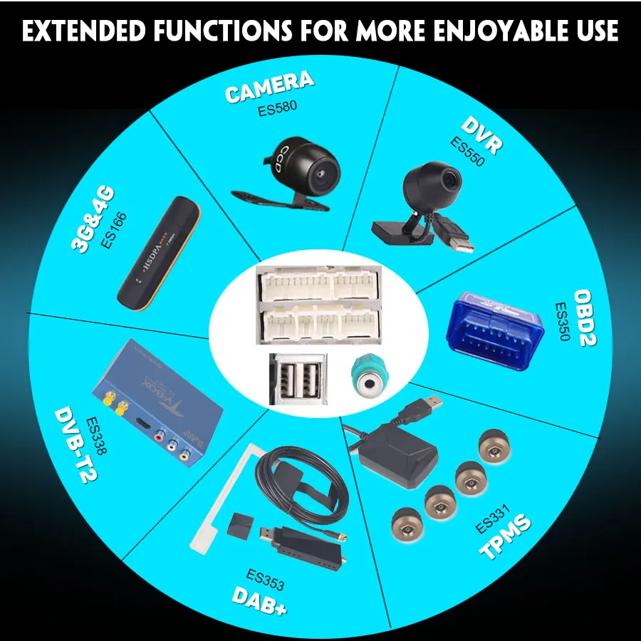 Sale Erisin ES7431FB 7" Android 8.0 Octa core 4G RAM Car DVD GPS Radio DVR DAB+ DVD for Frod Transit Focus Fiesta Kuga 13