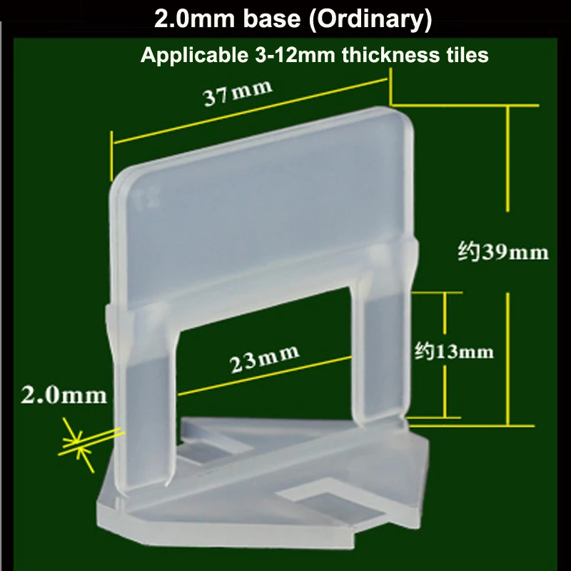 100 шт 2,0 мм система выравнивания плитки набор зажимов для настенного пола плитка прокладка для плитки набор инструментов 3-12 мм Плитка