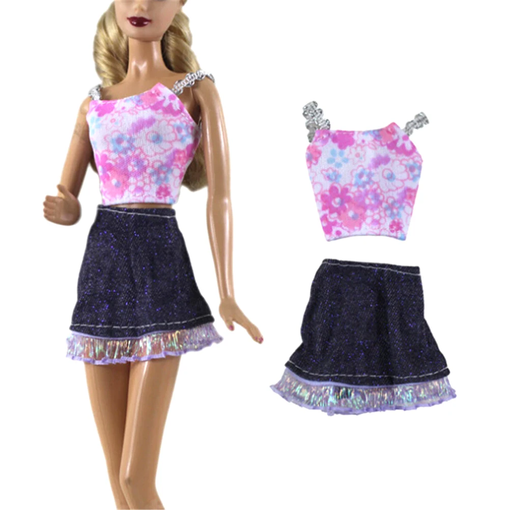 2PCS/set Handmade Dolls Dress set Baby Toy Party Dress Gown Dress