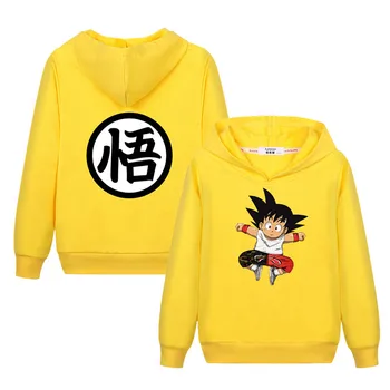Lolocee kids Goku cartoon hoodie Boy girl anime funny sweatshirt New autumn tops hoodies child Dragon Ball casual clothes coats 2
