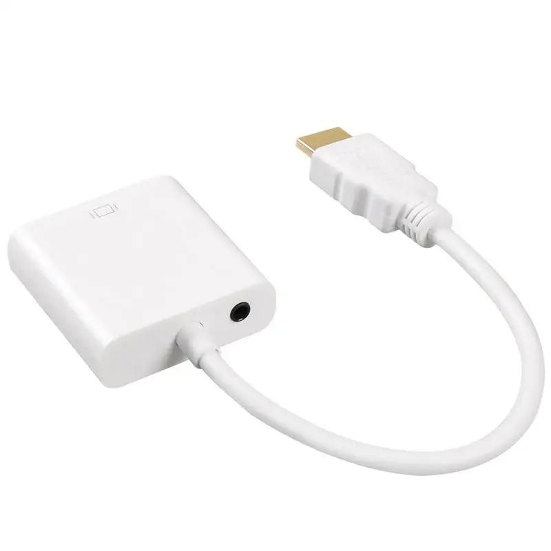 as shown HDMI к VGA адаптер цифро-аналоговый видео аудио конвертер Кабель HDMI VGA разъем для Xbox 360 PS4 ПК ноутбук ТВ коробка - Цвет: as shown