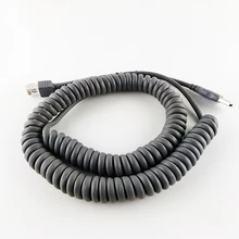 2 шт./лот сканер штрих-кодов USB кабель, спираль, 3 м(10 футов), для Symbol LS2208AP, LS1203, LS4208, LS9203, DS6707, DS6708, USB интерфейс