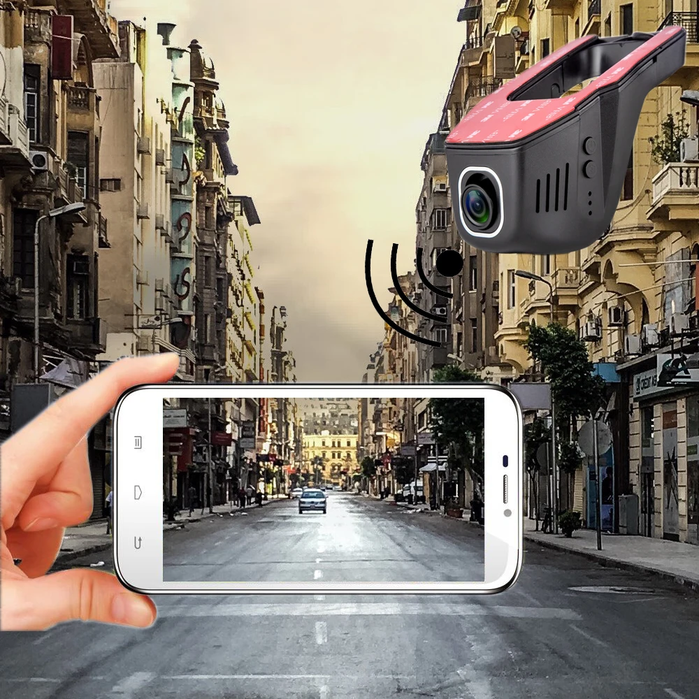 Мини 1080P HD WiFi Автомобильный видеорегистратор Камера novatek 96658 170 градусов ночного