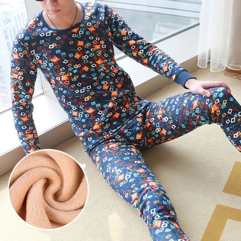 Brand Men Long Johns Mens Thermal Underwear Men Winter Set Warm Long