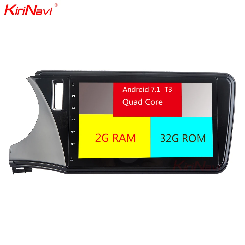 Best KiriNavi Octa Core Android 7.1 Car DVD Player For Honda City Navigation System Multimedia Radio Stereo Audio Player 2 din RDS BT 2