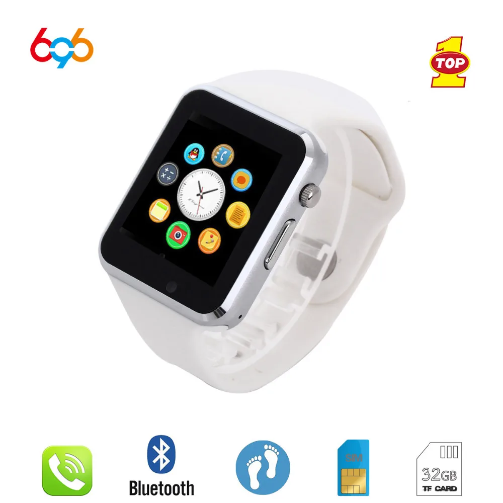 

696 A1 WristWatch Bluetooth Smart Watch Sport Pedometer With SIM Camera Smartwatch For Android Smartphone Russia fitness tracker
