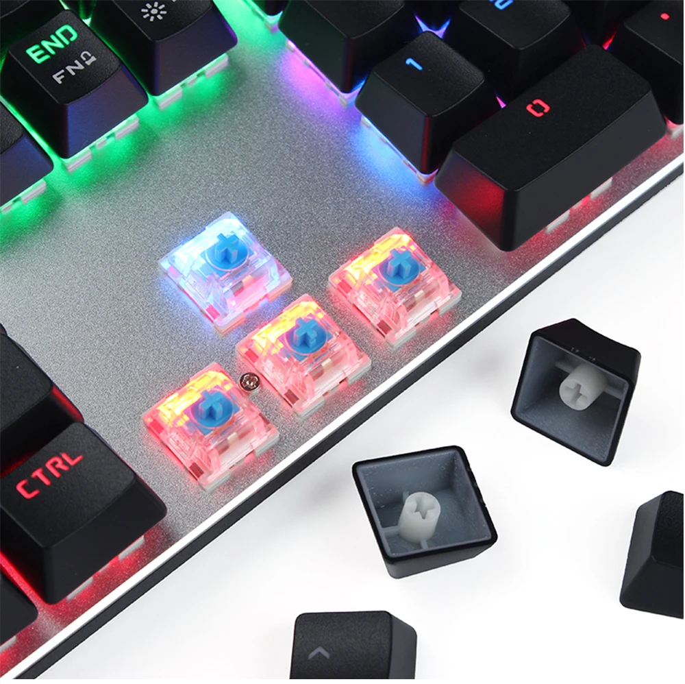 Metoo gaming keyboard России механическая клавиатура 104 ключей usb Проводная клавиатура синий/красный/черный переключатель клавиатура