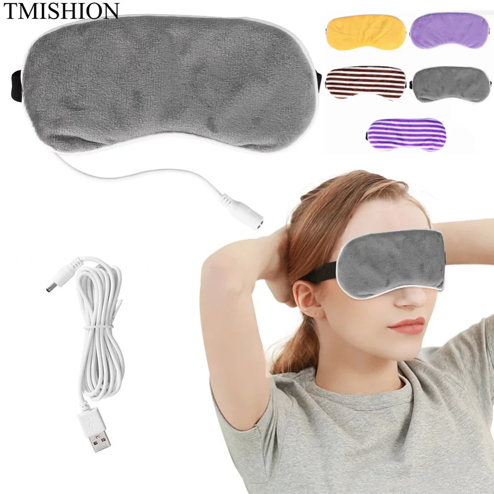 

USB Heating Steam Eyeshade Lavender Eye Mask Anti Dark Circle Eye Patch Eye Massager Fatigue Relief Sleep Travel Eye Shade Mask