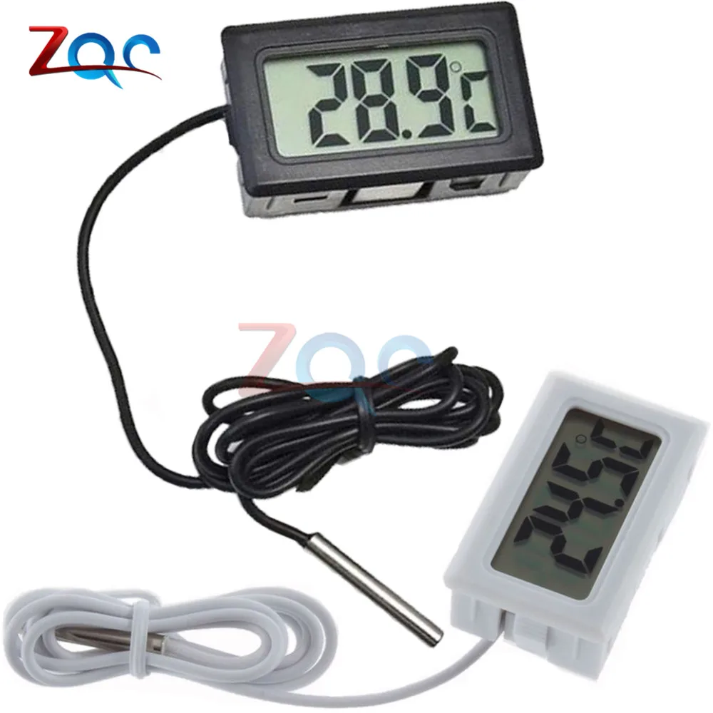 Mini Digital LCD Probe Fridge Freezer Thermometer Sensor Thermometer Thermograph For Aquarium