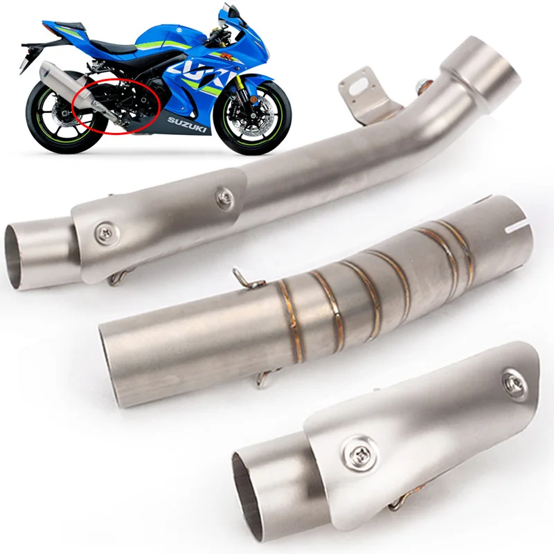 

Motorcycle K6 K7 K8 GSXR600 GSXR750 Exhaust Middle Link Pipe Stainless Steel k11 GSXR 1000 Connect Mid Pipe
