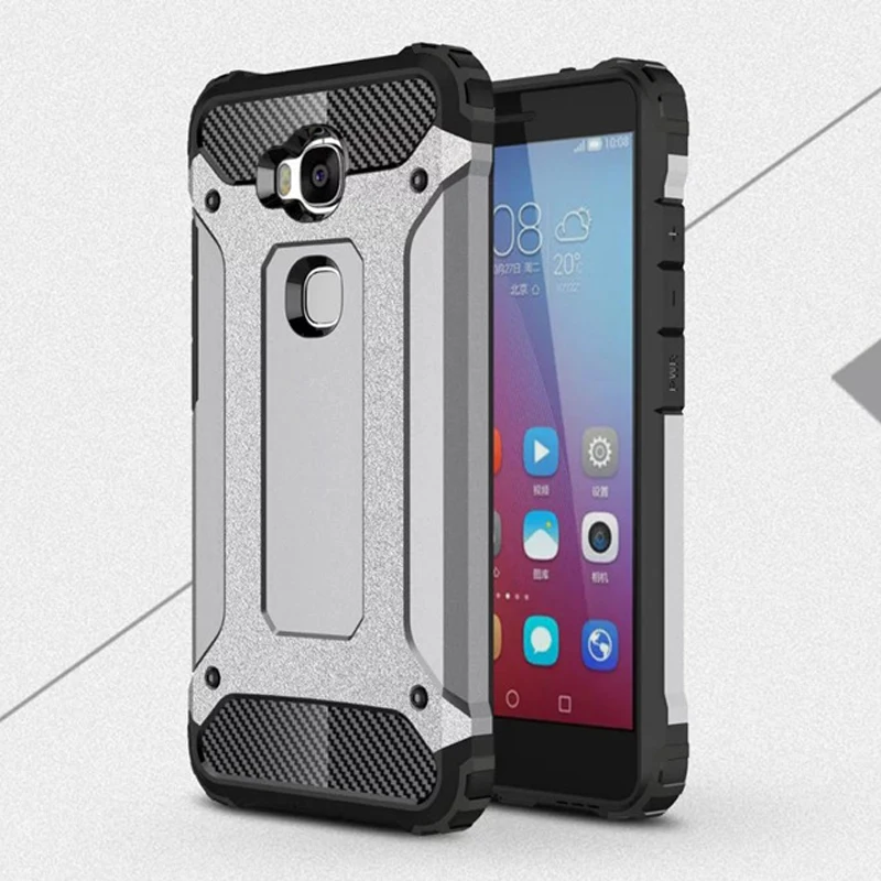 

Soft Silicon + PC Hard Armor Anti-knock Fitted Back Cover Case For Huawei GR5 ( Honor 5X )