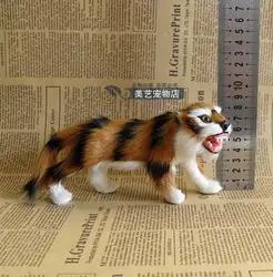 Новый Моделирование игрушка тигр реалистичные мыши открыть Тигр модель около 19x6x9 см
