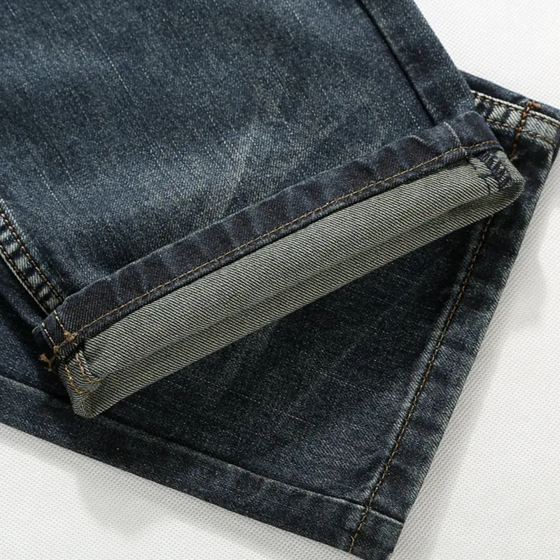 Большой Размеры s мешковатые свободные Жан Мотобрюки для Для мужчин Повседневное Стиль модные джинсовые Прямые джинсы Для мужчин S Широкие