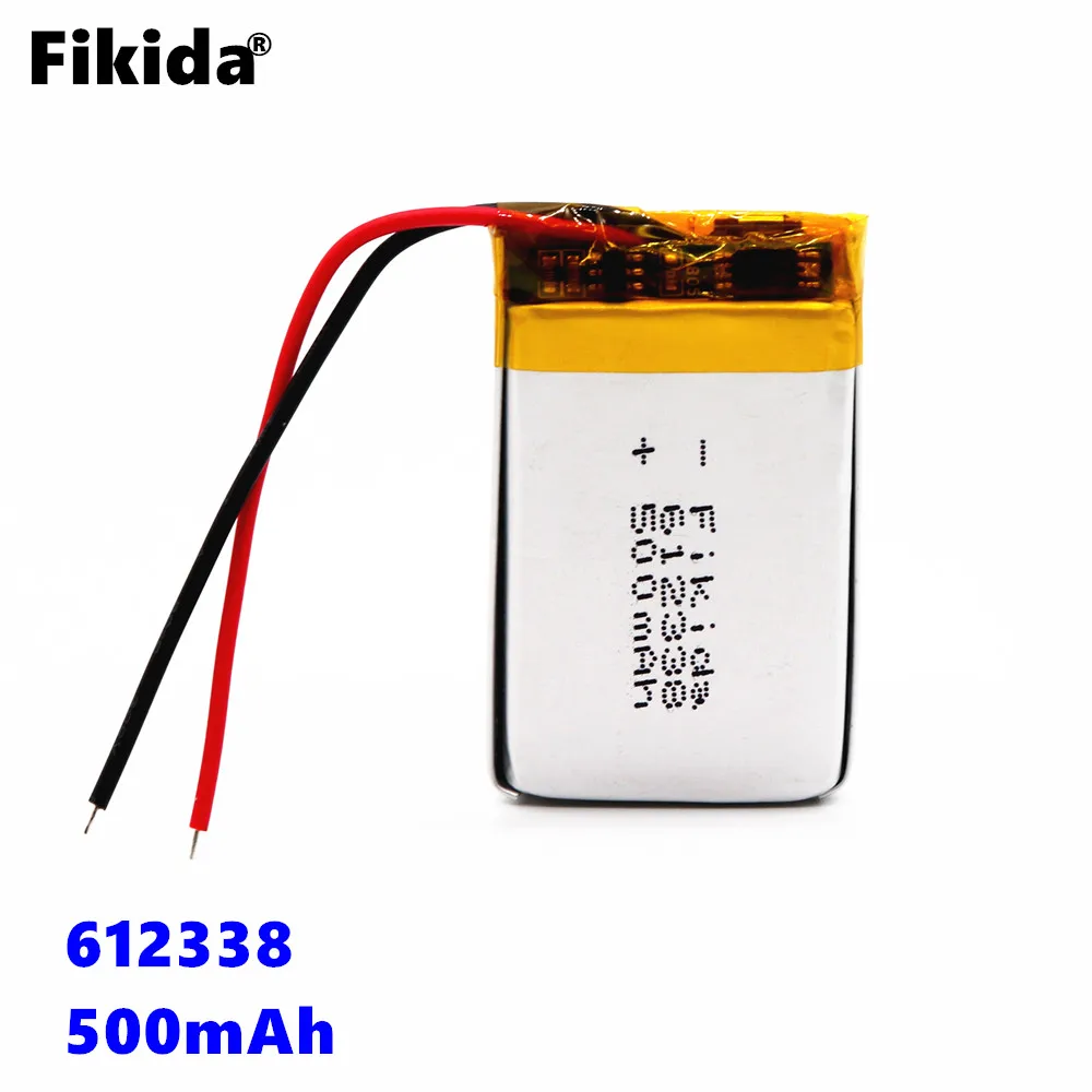 Fikida полимерный аккумулятор 550 mah 3 7 V 612338 умный дом MP3 колонки литий ионная батарея