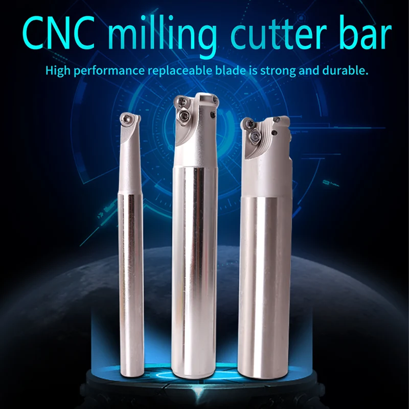 

1PCS EMRC12-4R13-130-1T Two Inserts Carbide Clamped Alloy End Mill Round Nose Milling Cutter Rod For Milling Cutting Tools Shank