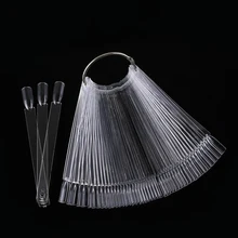 50 насадок/набор пластиковый лак для ногтей цветная пластина веерообразная сделай сам гель для ногтей цветная карта маникюрные советы для дизайна ногтей