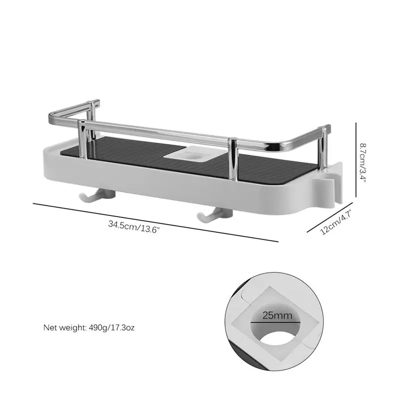 Полка для ванной комнаты, душевой держатель для хранения, шампунь, банное полотенце, поднос, домашние полки для ванной комнаты, одноуровневый держатель для душевой головки