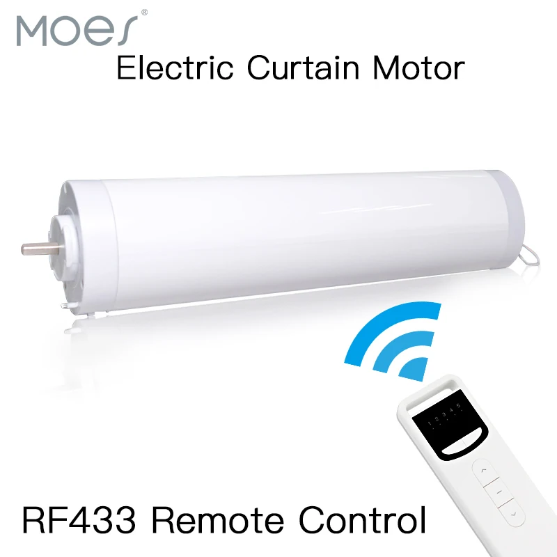 

Automatic Electric Curtain Motor Open Closed Windows Motorized Motor 433MHZ Remote Control for Smart Home 5 Wires