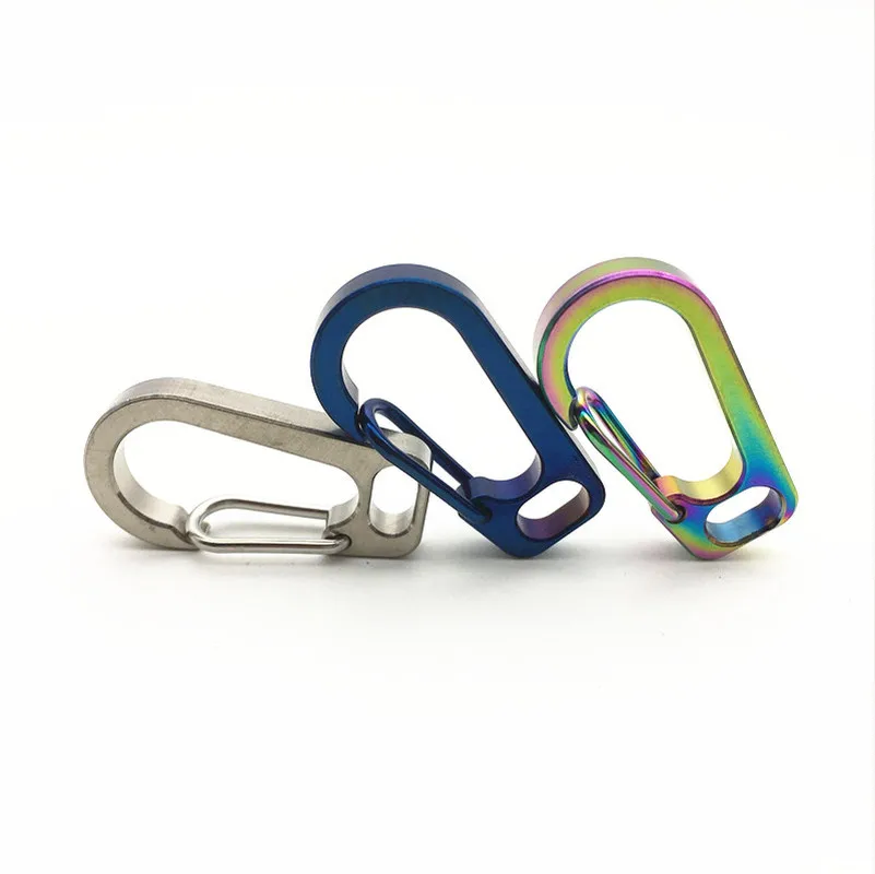 Titanium Alloy Carabiner Clip Keychain Quick Hook Buckle Outdoor Tools Camping Hiking Mountaineering Gadgets Titanium Alloy Carabiner Clip Keychain Quick Hook Buckle Outdoor Tools Camping Hiking Mountaineering Gadgets