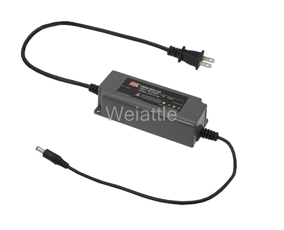 MEAN WELL оригинальный OWA-60U-24 24V 2.5A OWA-60U 60W одноканальный влагостойкий адаптер США Тип