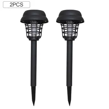 

2PCS Mosquito Repellent Killer Lamp Solar Powered Outdoor Garden LED Light Mosquito Pest Bug Zapper Insect Killer Path Lighting