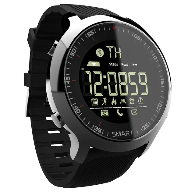 Спортивные часы, Bluetooth, водонепроницаемые, мужские, умные часы, цифровые, ультра-долгий режим ожидания, поддержка звонков и SMS, напоминание, умные часы - Цвет: Тёмно-синий