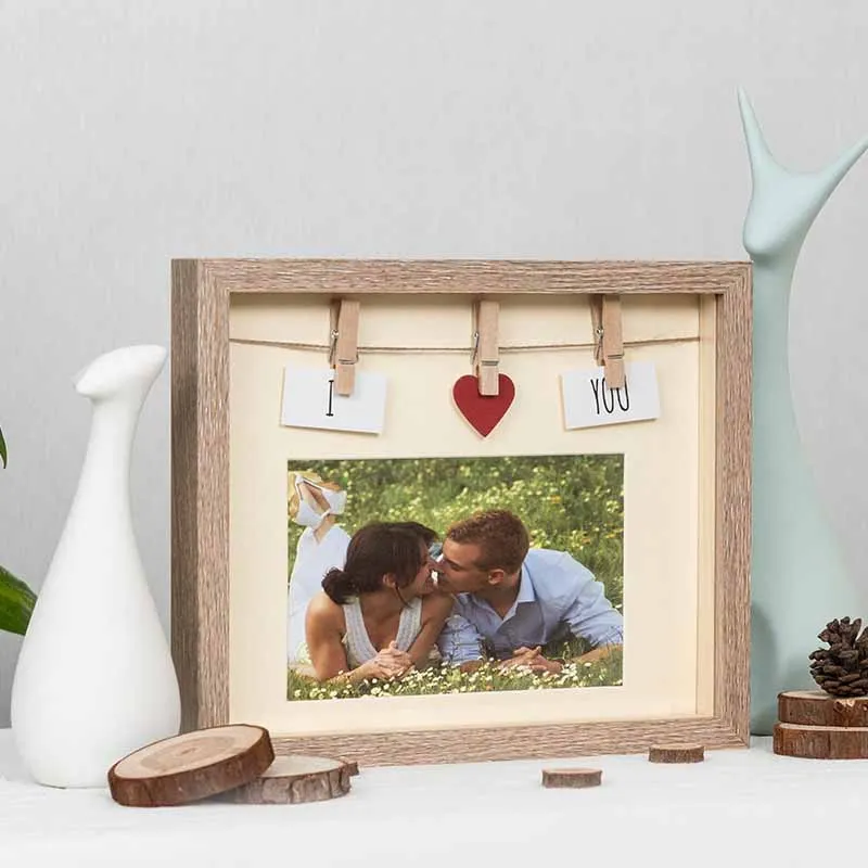

Creative Three-Dimensional Rotating Photo Frame Set 5 inch 6 Inch Ins Nordic Folding Picture Frame Hydroponic Plant Decoration