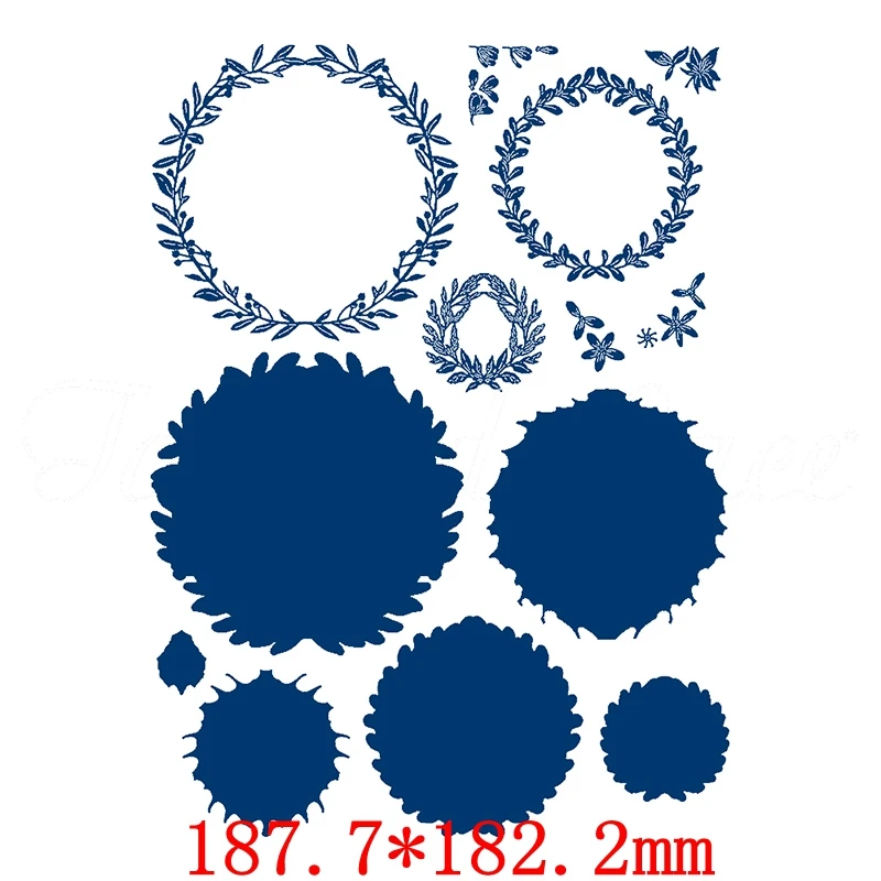 Christmas Holy Elk Flower Metal Cutting Dies Stencils For DIY Scrapbooking Decoration Embossing Supplier Handcraft Die Cut - Цвет: H3665