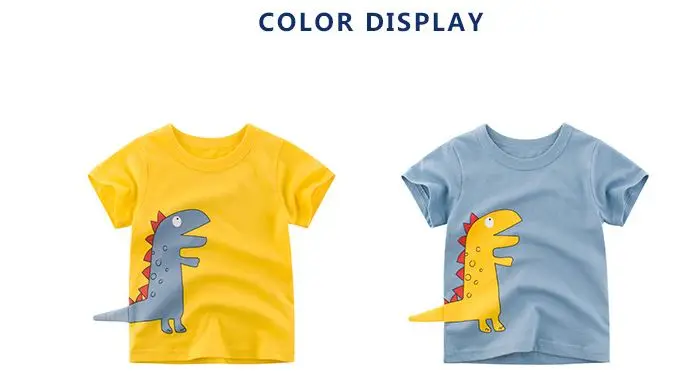 От 2 до 8 лет с принтом из мультфильма для маленьких мальчиков с изображением динозавра футболка на лето для мальчиков младенцев девочек Лев Детские футболки из хлопка для маленьких девочек; топы с надписями