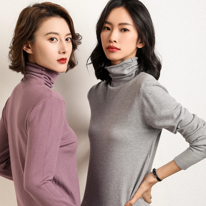 Gejas Ainyu new autumn winter sweater women turtleneck sweaters fashion 2018 women cashmere sweater women knitting pullover tops