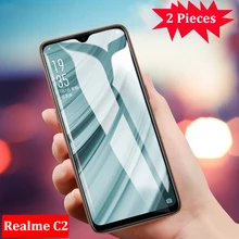 2 шт. для Realme C2 защитная пленка из закаленного стекла для Reamle C2 полное покрытие 3D пленка для экрана