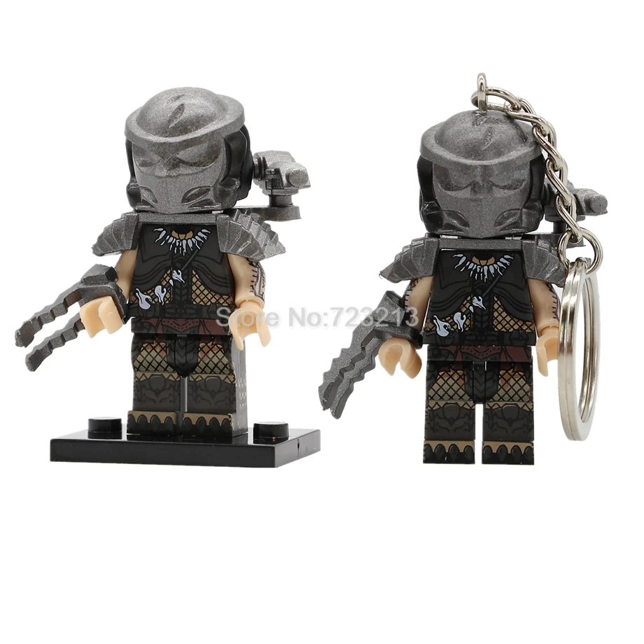 

Single Sale Predator Figure Keychain Movie Keyring Building Blocks Set Model Kits Bricks Educational Toy for Children PG1127