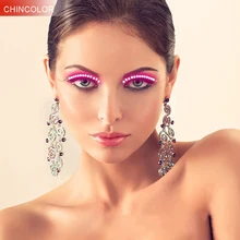 1 пара, светодиодный светильник, светящийся, накладные ресницы, новинка, розовый, белый, Кристальный, синий, для салона, паба, клуба, бара, вечерние, для игроков, век, макияж, KQ