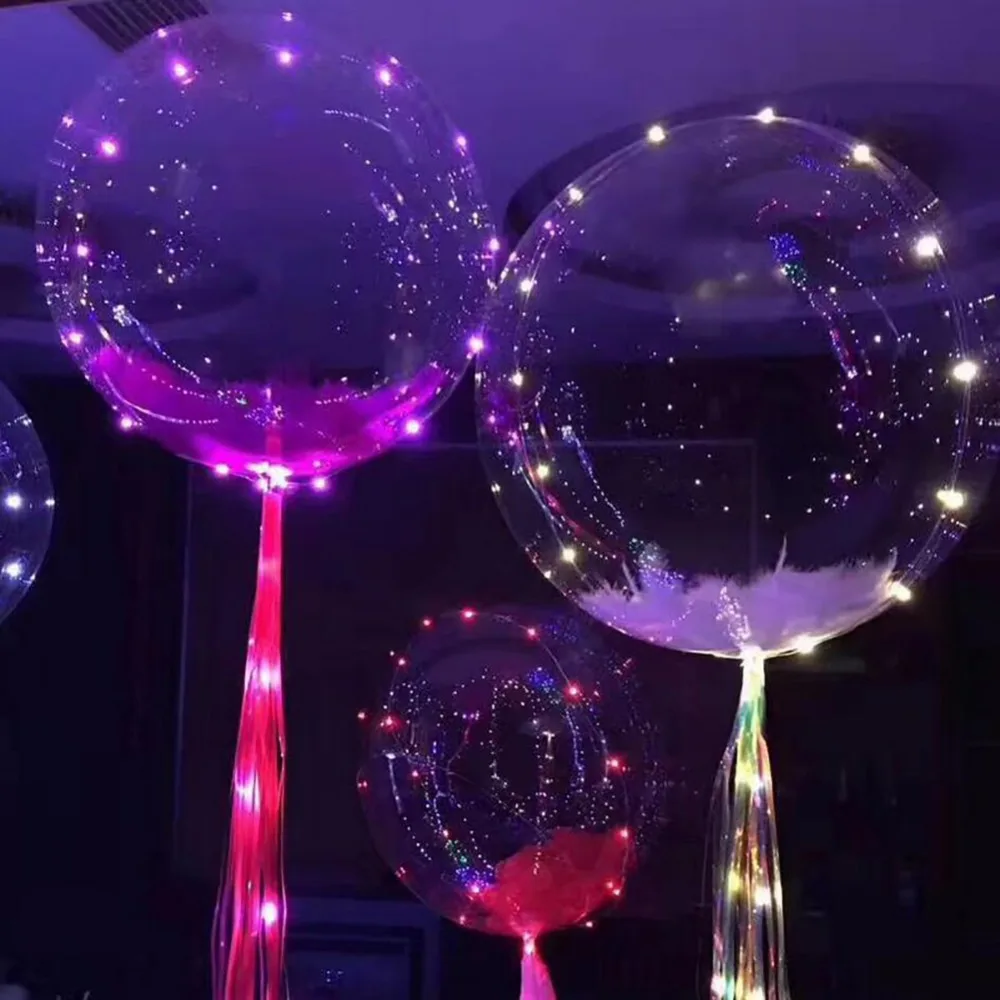 Сияющий воздушный шар игрушки 18 дюймов струнный прозрачный светильник шар для детской вечеринки свадебные декорации светится в темноте