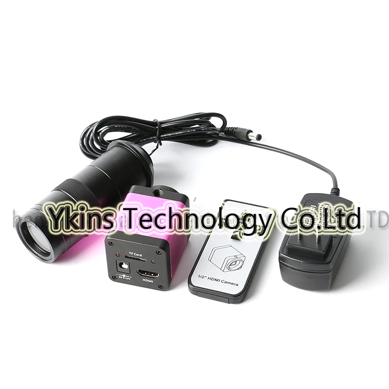 

2.0MP 720p HDMI HD Industrial Microscope Camera + IR Remote Control TF Card Storage Picture + 100x Zoom C Lens