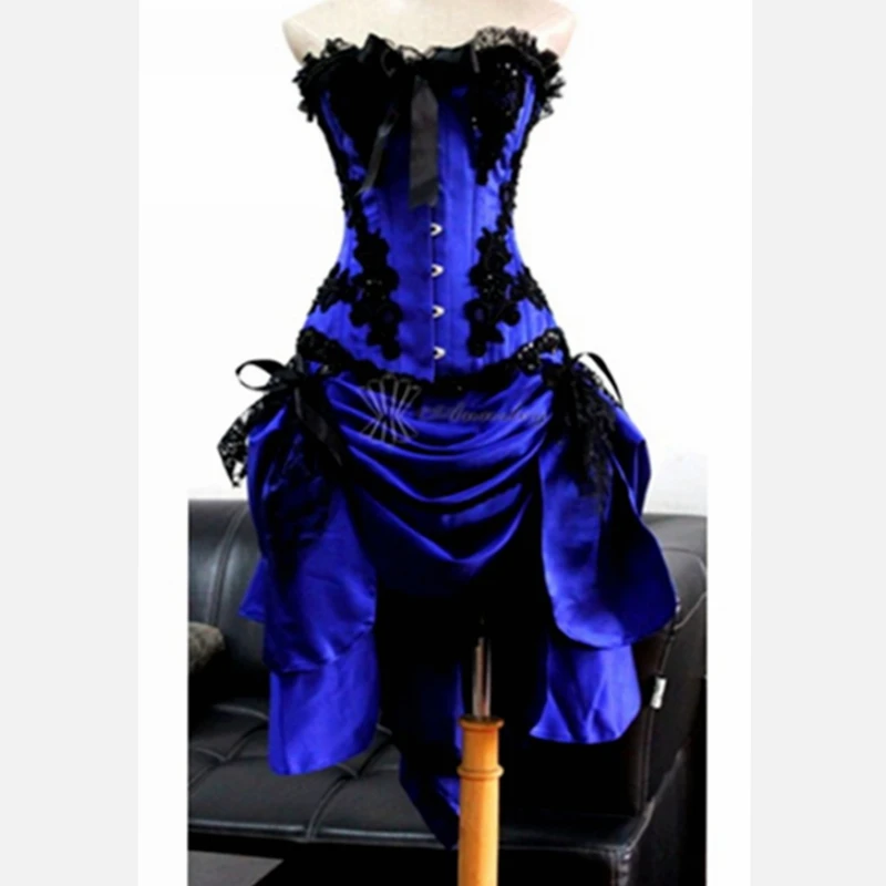blue corset dress