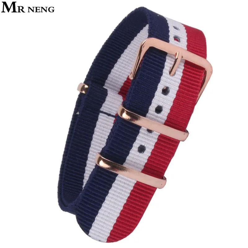 

NATO Strap Watchstrap18/20/22mm Band Width Wrist Nylon Rose Gold Buckle Watchbands Waterproof Watch Strap Watch Bands
