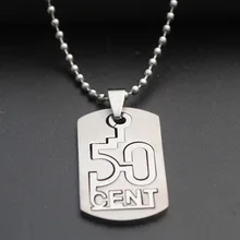 10 lucky double-layer Chinese number detachable English alphabet initials dollar Sign stainless steel digital 50 cent necklace